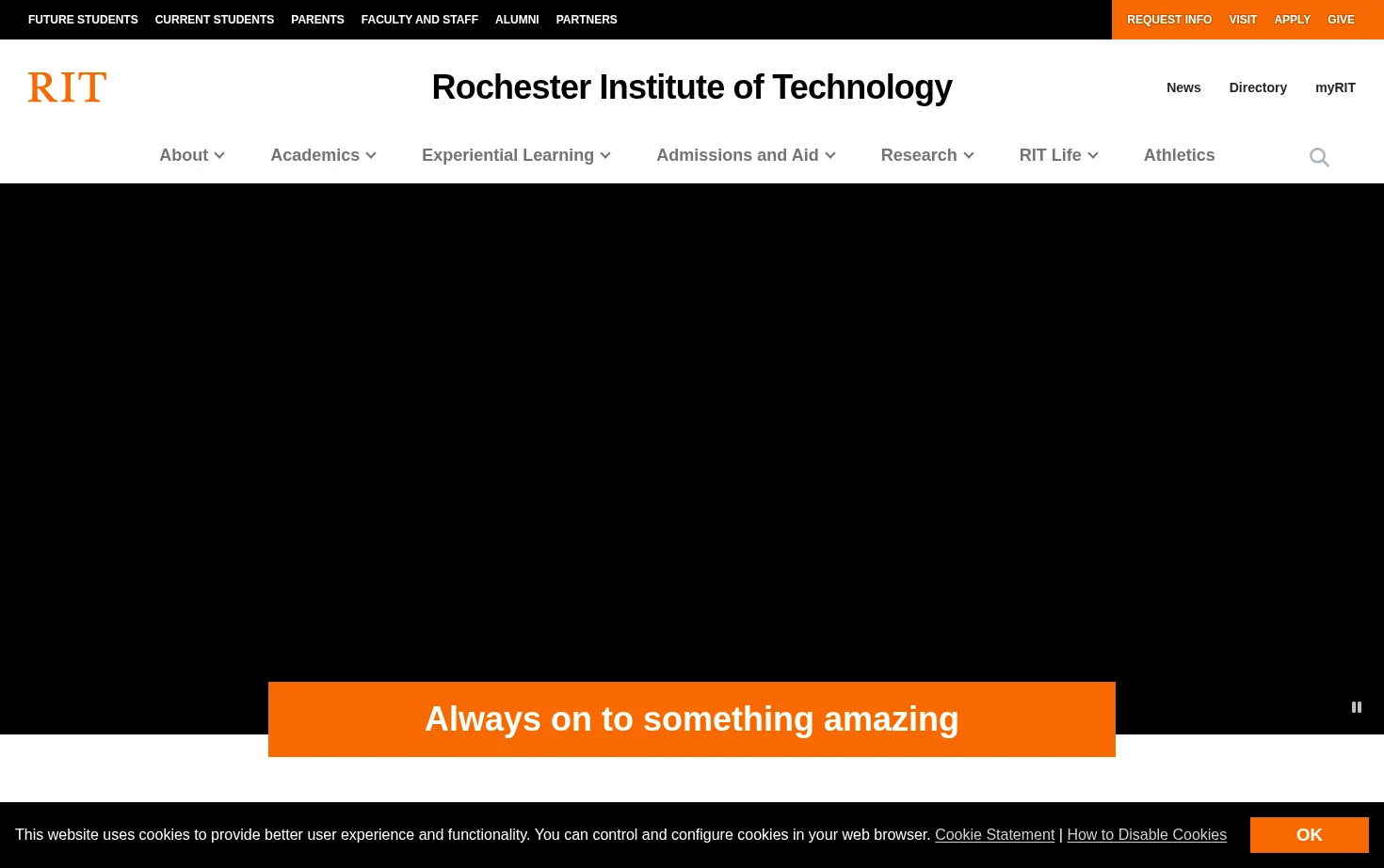 Rochester Institute of Technology 页面快照